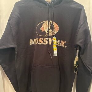Mossy Oak Brown and Black Hoodie with Nature Logo